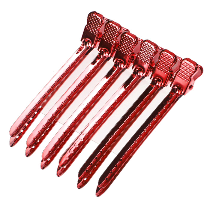 [DDY] 엠플렉스 업스타일 커트 클립핀셋 칼라(소) 9.4cm 6개1세트 (레드)