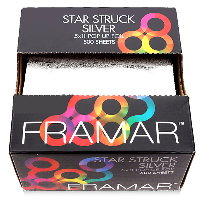 헤어2000 미용재료할인점,[FRAMAR] 프라마 스타 스트럭 실버 팝업 호일 500매 (옴브레/솜브레/발레아쥬),[옴브레.솜브레 발레아쥬 전용 고급 용품] 엠보싱이 있는 미끄럼 방지 호일