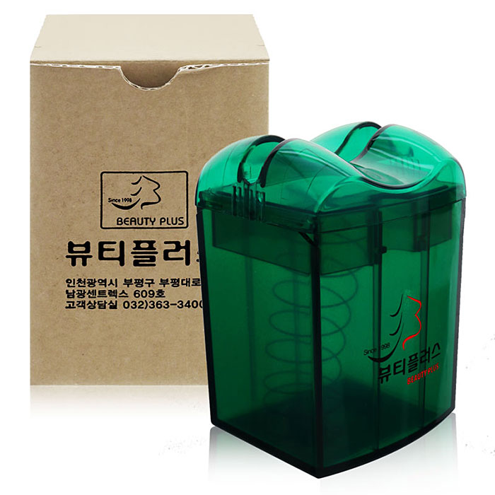 헤어2000 미용재료할인점,[뷰티플러스] 뷰티플러스 파마지 전용 케이스 (블랙/그린) 선택,파마종이 뽑아쓰는 케이스(가로6.5Cm×6Cm)