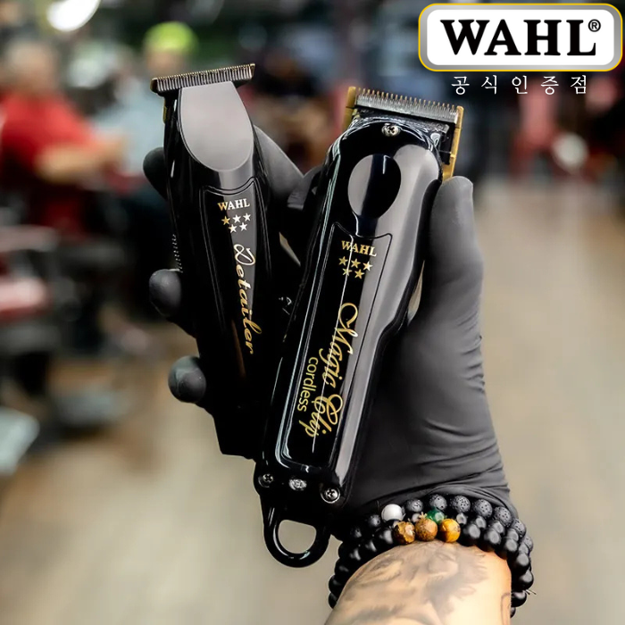 헤어2000 미용재료할인점,[WAHL] 왈 클리퍼 5-스타 매직클립 + 디테일러 (무선 블랙) (2종 1셋트)