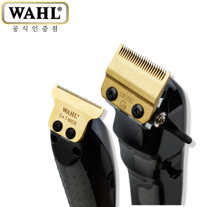 헤어2000 미용재료할인점,[WAHL] 왈 클리퍼 5-스타 매직클립 + 디테일러 (무선 블랙) (2종 1셋트)
